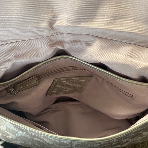 Coach Metallic Silver Shoulder Bag - Picture 7 of 8